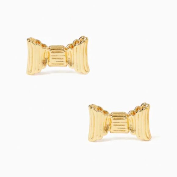 kate spade Jewelry - KATE SPADE Bow Gold Earrings Studs Posts NEW